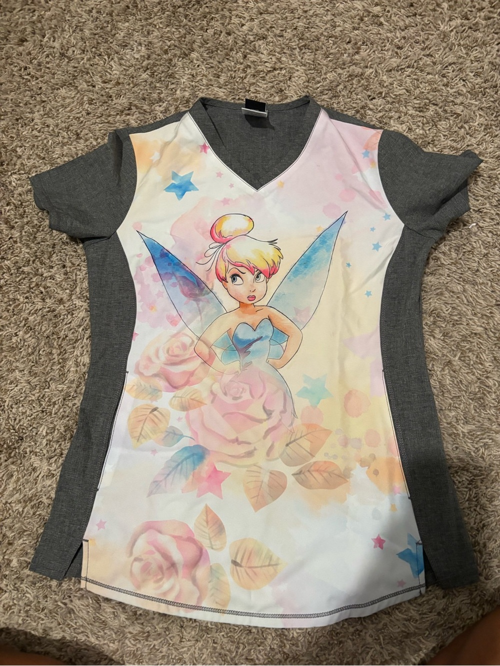 Disney Tinkerbell Scrub Top